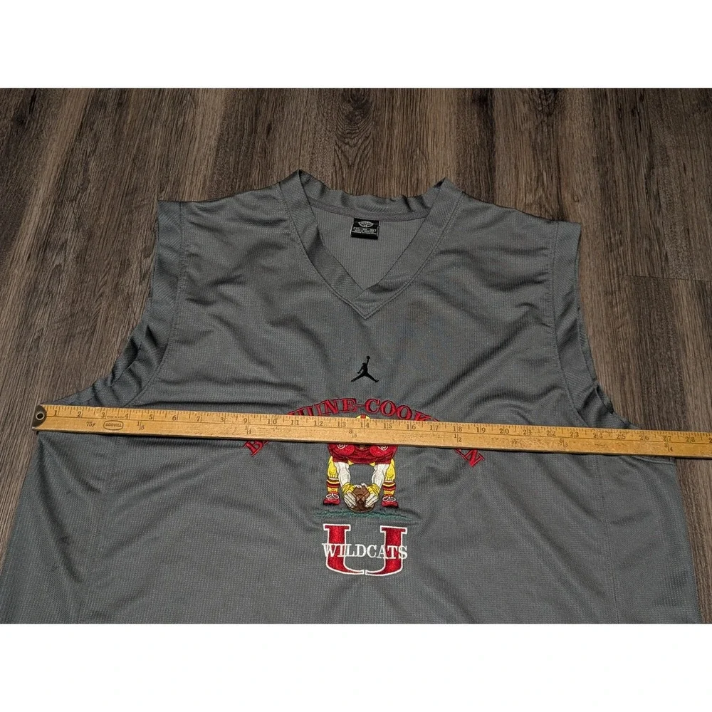 VTG Jordan Bethune Cookman Wildcats Basketball Jersey Tank Top‎ Mens 3XL Gray